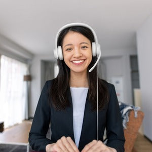 Logitech Audífonos con Micrófono H390, Alámbrico, 1.9 Metros, USB, Blanco