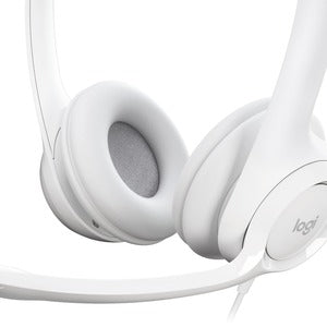 Logitech Audífonos con Micrófono H390, Alámbrico, 1.9 Metros, USB, Blanco