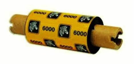 Cinta Zebra Ribbon con Cera Negro, 6.4cm x 70m