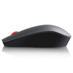Mouse Lenovo Láser 4X30H56886, RF Inalámbrico, 1600DPI, Gris/Rojo