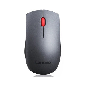 Mouse Lenovo Láser 4X30H56886, RF Inalámbrico, 1600DPI, Gris/Rojo