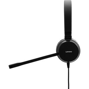 Lenovo Audífonos Pro Wired Stereo VOIP, Alámbrico, USB, Negro