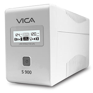 No Break Vica S900 Doble Conversión en Línea, 550W, 900VA, Entrada 81V - 147V, Salida 108V - 132V, 6 Salidas