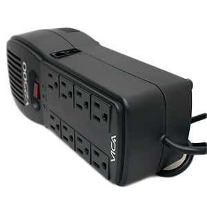 Regulador Vica V2500, 1.5kW, 2.5kVA, Entrada 100 - 127V, Salida 100 - 127V, 8 Salidas