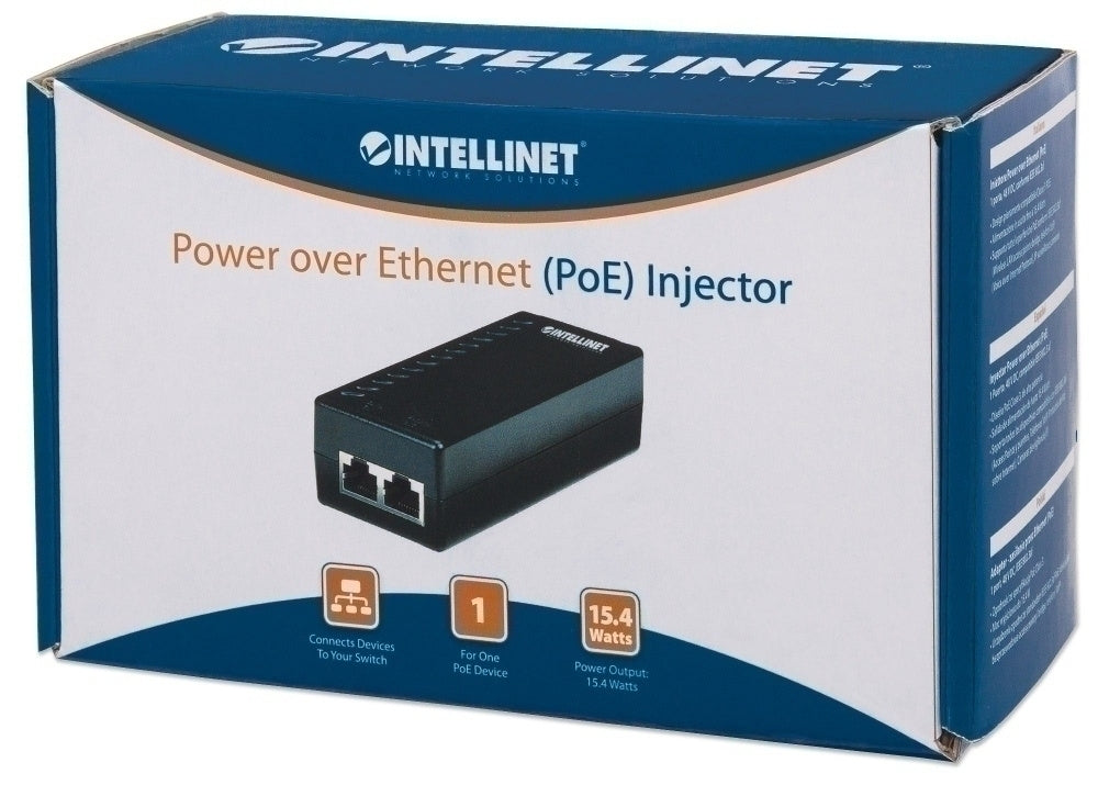Intellinet Inyector de Corriente PoE 524179, 48V