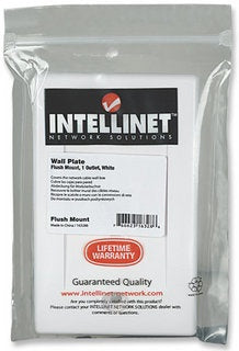 Intellinet Tapa para Caja (Faceplate) 163286, Montaje al Ras, 1 Salida, Blanco