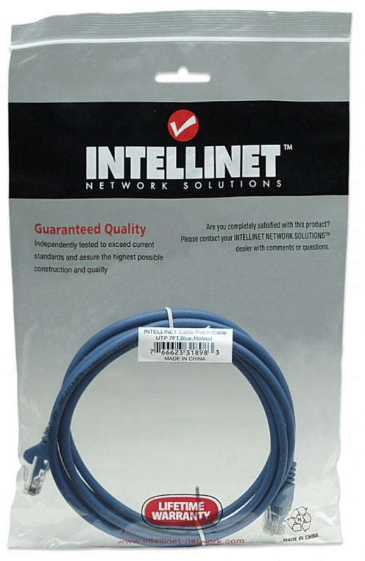 Intellinet Cable Patch Cat5e UTP RJ-45 Macho - RJ-45 Macho, 2 Metros, Azul
