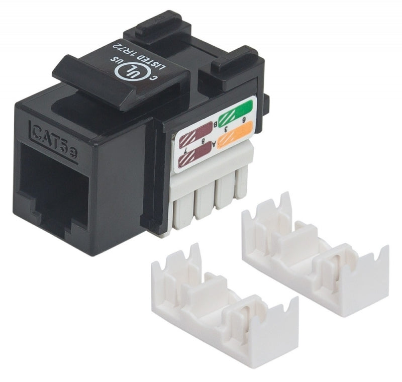 Intellinet Jack Categoría 5e, RJ-45, Negro