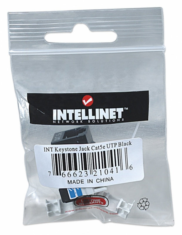 Intellinet Jack Categoría 5e, RJ-45, Negro
