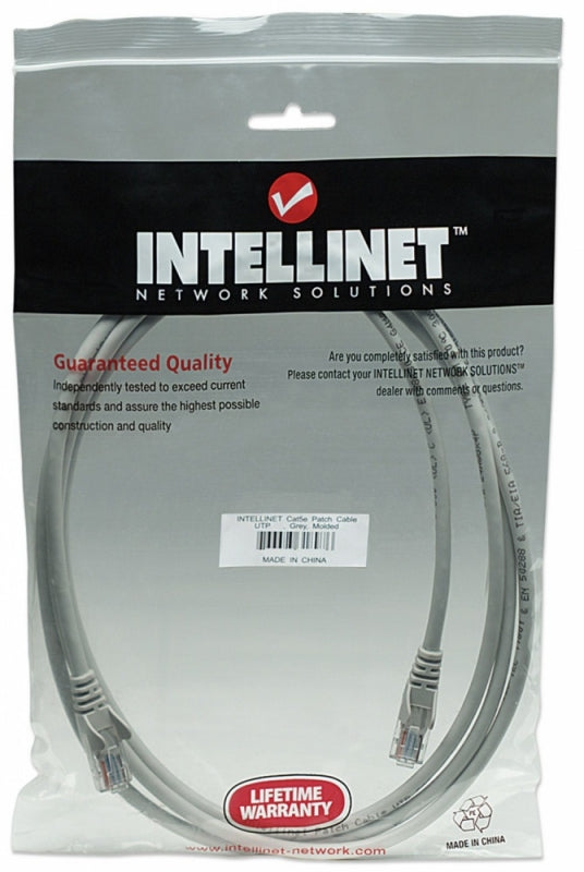 Intellinet Cable Patch Cat5e UTP RJ-45 Macho - RJ-45 Macho, 1 Metro, Gris