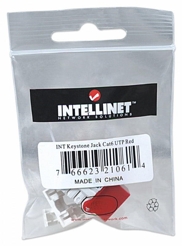 Intellinet JACK CAT 6 DE IMPACTO (KEYSTONE) ROJO - Rojo