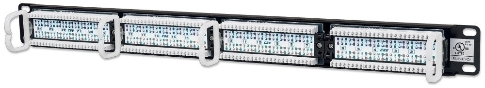 Intellinet PANEL PARCHEO CAT 5E, 24 PTOS 1 NIV. RACK - 24 x RJ-45 - 24 x RJ-11 - 1U Alto - 19