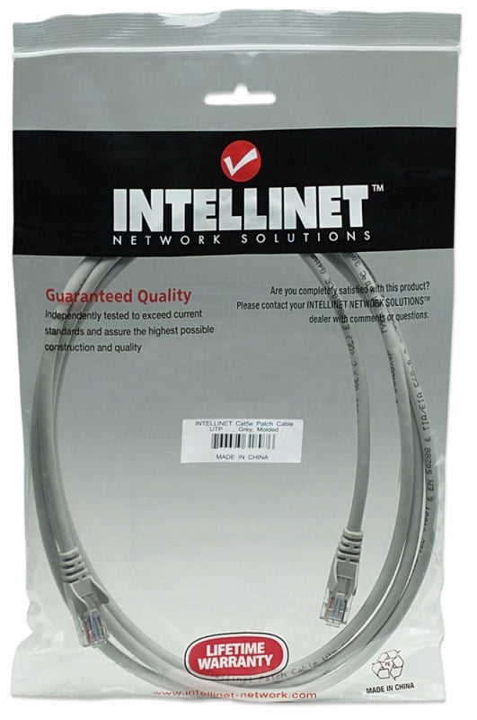 Intellinet Cable Patch Cat6 UTP RJ-45 Macho - RJ-45 Macho, 3 Metros, Gris