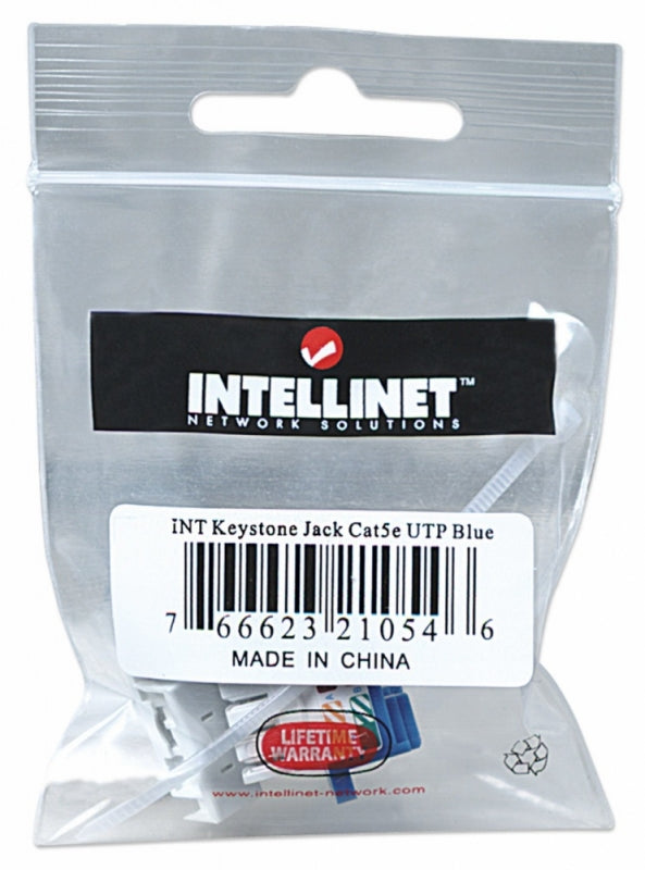 Intellinet Jack Categoría 5e, RJ-45, Azul