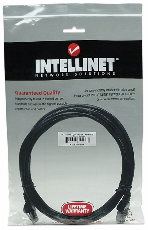 Intellinet Cable Patch Cat6 UTP, RJ-45 Macho - RJ-45 Macho, 2 Metros, Negro