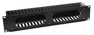 Intellinet Organizador Horizontal de Cables con Tapa de Plástico para Rack/Gabinete 19', 2U