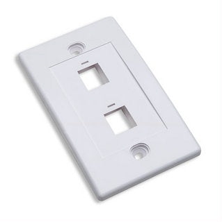Intellinet Tapa para Caja (Faceplate) 163293, Montaje al Ras, 2 Salidas, Blanco