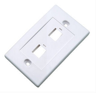 Intellinet Tapa para Caja (Faceplate) 163293, Montaje al Ras, 2 Salidas, Blanco