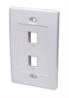 Intellinet Tapa para Caja (Faceplate) 163293, Montaje al Ras, 2 Salidas, Blanco