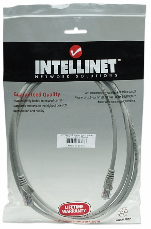 Intellinet Cable Patch Cat5e UTP RJ-45 Macho - RJ-45 Macho, 5 Metros, Gris