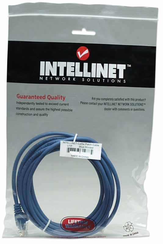 Intellinet Cable Patch Cat5e UTP RJ-45 Macho - RJ-45 Macho, 1 Metro, Azul