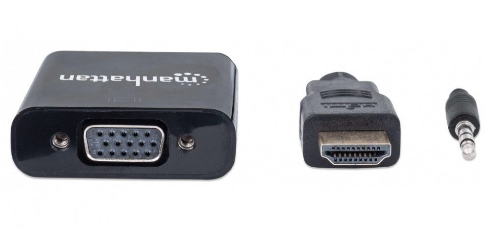 Manhattan Convertidor HDMI Macho - VGA Hembra, Negro