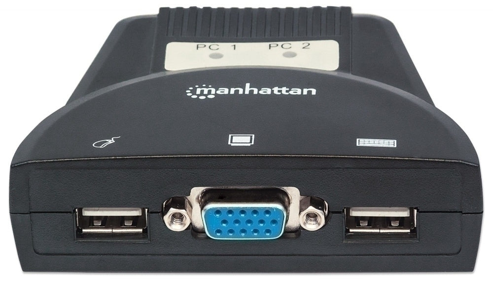 Manhattan Switch KVM 151245, 2x USB, 2x VGA