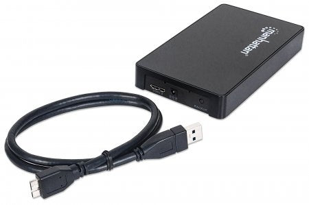 Manhattan Gabinete HDD 2.5 SATA, USB V3.0 Negro - Manhattan Carcasa de unidad