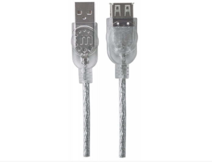 CABLE USB V2.0 EXT. 3.0M PLATA
