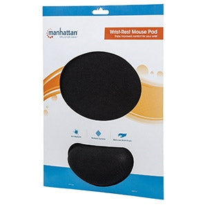 Mousepad Manhattan con Descansa Muñecas, 20x24cm, Grosor 4mm, Negro