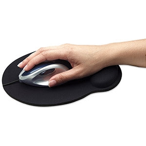 Mousepad Manhattan con Descansa Muñecas, 20x24cm, Grosor 4mm, Negro