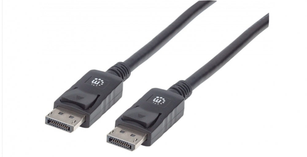 Manhattan Cable de Video DisplayPort 1.2 Macho - DisplayPort 1.2 Macho, 4K, 60Hz, 2 Metros, Negro