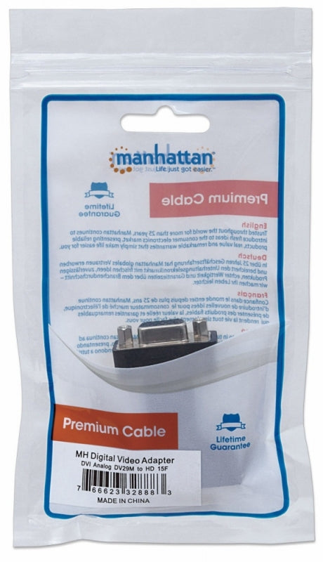 Manhattan Adaptador DVI-A&D- HD15H