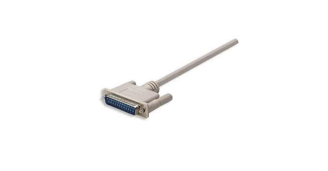 Manhattan Cable para Impresora Null Módem/Serial, DB9 Hembra - DB25 Macho, 1.8 Metros, Gris