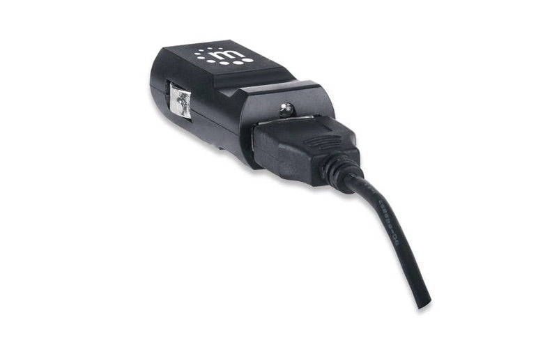 Manhattan Cargador USB PopCharge para Automóvil, USB 2.0, Negro