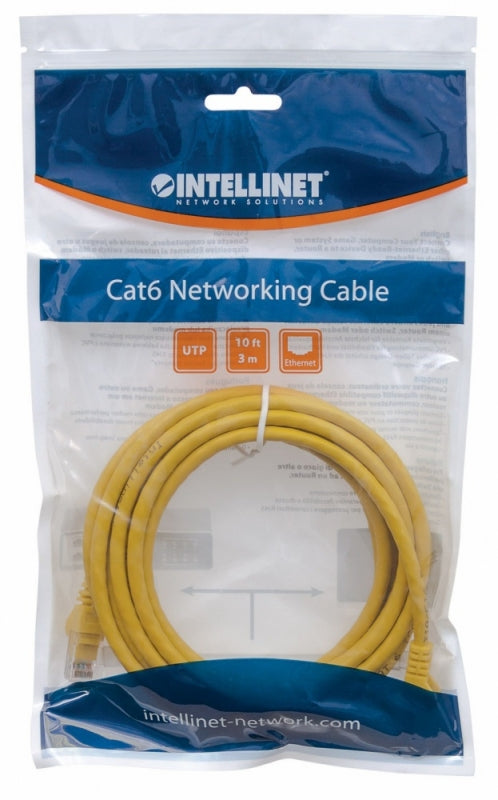 Intellinet Cable Patch Cat5e UTP RJ-45 Macho - RJ-45 Macho, 3 Metros, Amarillo
