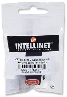 Intellinet Jack de Red Cat5e, RJ-45, Negro
