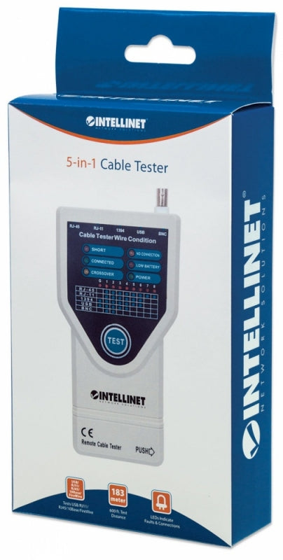 Intellinet Probador de Cables 780094, para RJ-11/RJ-45