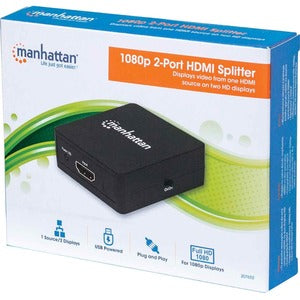 Manhattan Video Splitter HDMI, 2 Puertos de Video