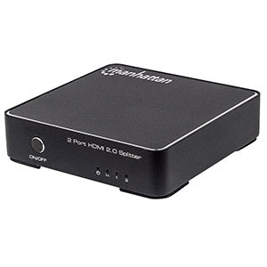 Manhattan Video Splitter HDMI, 2 Puertos, Negro