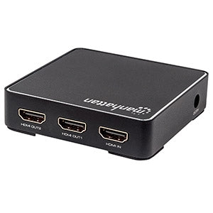 Manhattan Video Splitter HDMI, 2 Puertos, Negro
