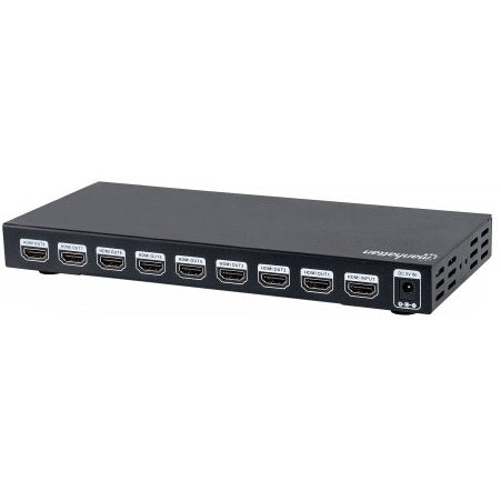 Manhattan Video Splitter HDMI, 8 Puertos, Negro