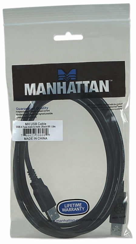 CABLE USB V2.0 A-A 1.8M NEGRO