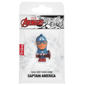 Memoria USB Tribe FD016701, 32GB, USB 2.0, Lectura 20MB/s, Escritura 6MB/s, Marvel Capitán América