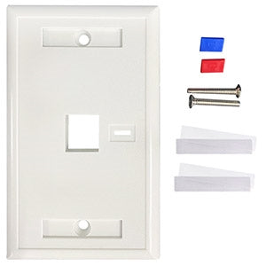 Intellinet Tapa de Pared, 1 Puerto, Blanco