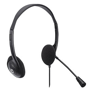 Manhattan Audífonos con Micrófono 179850, Alámbrico, 1.5 Metros, USB-A, Negro