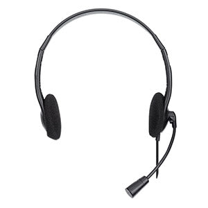Manhattan Audífonos con Micrófono 179850, Alámbrico, 1.5 Metros, USB-A, Negro