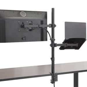 Manhattan Soporte 462136 para Escritorio Combinado con Brazo para Monitor y Soporte para Laptop 13