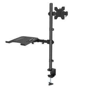 Manhattan Soporte 462136 para Escritorio Combinado con Brazo para Monitor y Soporte para Laptop 13