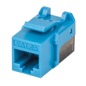 Intellinet Jack de Red Cat6a, UTP, RJ-45, Azul/Negro